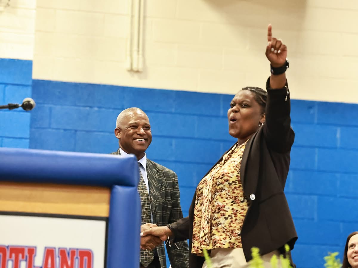 Jamie Adams  at Scotland county's convocation